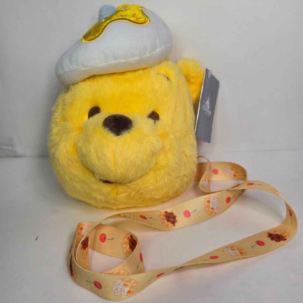 Disney Store Japan Winnie the Pooh Pancake Plush Shoulder Bag Crossbody NWT